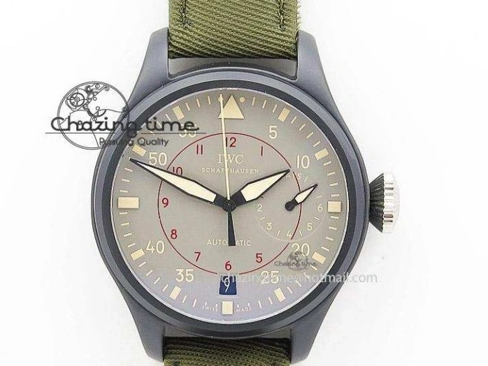 MIROTIME 1225 Timeless Big Pilot Real PR IW500901 ZF 1:1 Best Edition On Black Leather Strap A 7340